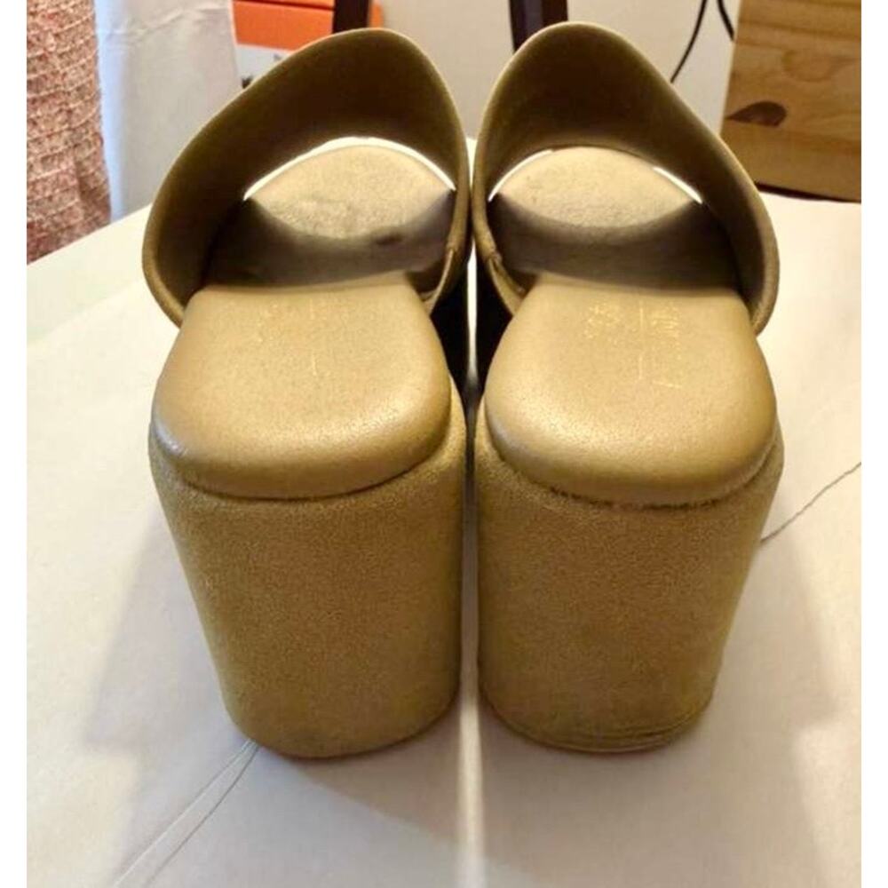 Matisse Exclusive for Anthropologie Terry Platform Heeled Sandals sz. 8 in Beige - Picture 4 of 6